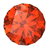 Orange faceted sphalerite