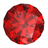 Red faceted sphalerite