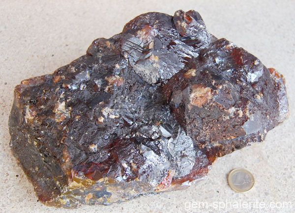 Sphaleryte crystals aggregate